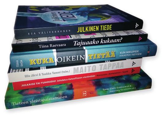 Järvi, U. ja Tammi, T., (toim.) 2016. Maito tappaa ja muita outoja tiedeuutisia. Vastapaino, Tallinna, 216 s. Ovh 28. Karvonen, E., Kortelainen, T. ja Saarti, J., 2014.