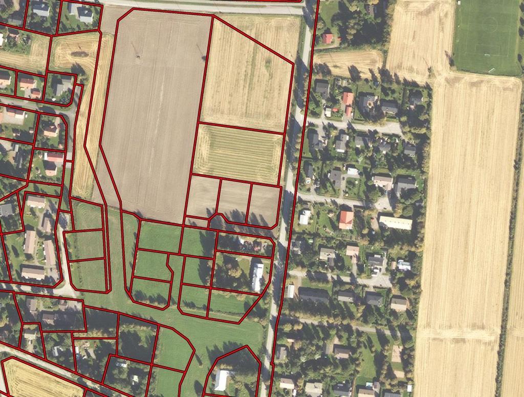 Kuva 17: Ortoilmakuva ja kaavan rajaukset Alueen itäosassa on asemakaavatonta aluetta. Ko.