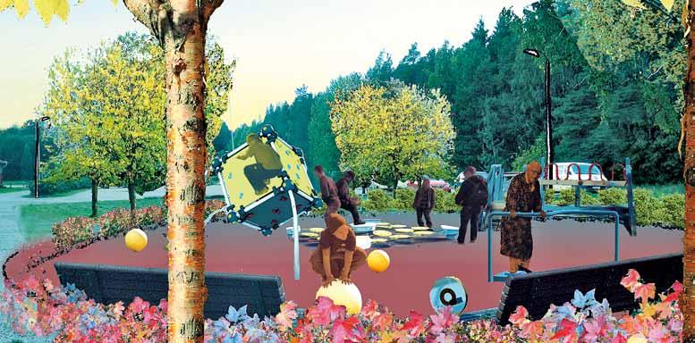 Liikkumisen edellytyksiä tuetaan kehittämällä kaupunginosapuistoja, laatimalla kotikaupunkipolkuja sekä parantamalla liikuntapalveluita.