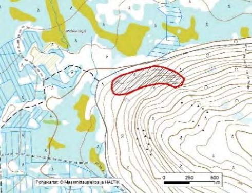 Suuntautunut Korkeus: Z alin 185 m, Z ylin 230 m Maanomistus: Yksityinen Mitat/pinta-ala: 700 m x 160 m/n.