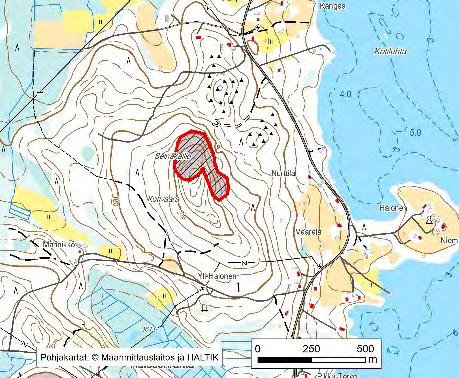 Y=521070 Asu/rakenne: Suuntautumaton Korkeus: Z alin 185 m, Z ylin 215 m Maanomistus: Yksityinen Mitat/pinta-ala: 340 m x 100 m/n.