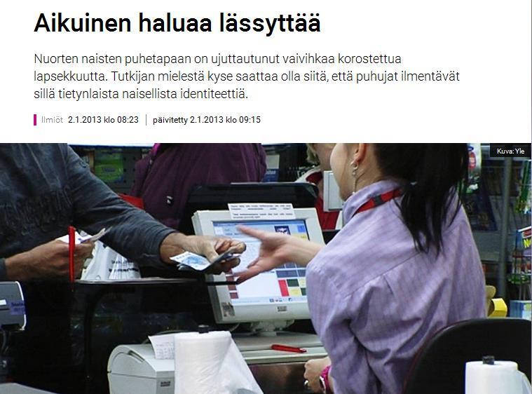 Yhden tapaustutkimuksen mukaan diftongien