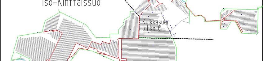 Kuva 3.2 Iso-Kinttaissuo ja Kuikkasuon turvetuotantoalue (osa Kalliosoita) heti Iso- Kinttaissuon koillispuolella.
