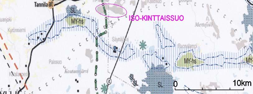 Kärppäsuo-Räinänsuon soidensuojelualue sijaitsee noin seitsemän kilometriä hankealueelta kaakkoon. Alue kuuluu Natura 2000 verkostoon (FI 1103805) (http://www.ymparisto.fi/).