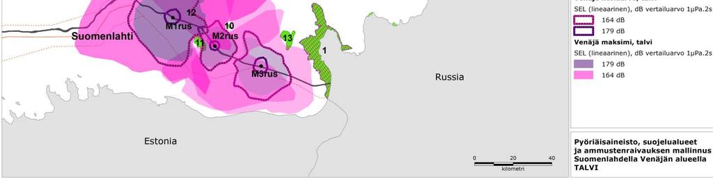 Numerot viittaavat luonnonsuojelualueiden nimiin: 1) Kurkolanniemi, 2) Suursaari, 3) Paationsaari, 4) Hallyn kalliot, 5) Kiuskeri, 6) Kiuskeri, 7) Kinnarit, 8) Pitkäpaasi, 9) Seiskari, 10)