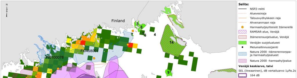 saari, 3) Paationsaari, 4) Hallyn kalliot, 5) Kiuskeri, 6) Kiuskeri, 7) Kinnarit, 8) Pitkäpaasi, 9) Seiskari, 10) Tytärsaari, 11) Säyvö, 12) Viirit, 13) Virgundin kalliot, 14) Tiurinsaari.