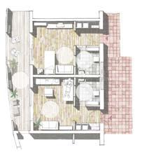 program, 1st and 2nd floor 1:1000