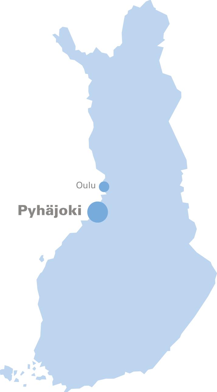 Laitospaikan valinta Laitos Pyhäjoen Hanhikiven niemelle Noin 3 400 asukkaan rannikkokunta Ouluun noin 100 km Metalli- ja