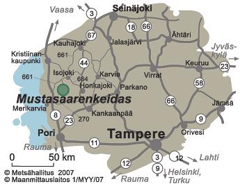 2 Kävijätutkimuksen toteutus 2.1 Alueen kuvaus Haapakeitaan soidensuojelualue sijaitsee Satakunnan ja Etelä-Pohjanmaan rajalla.