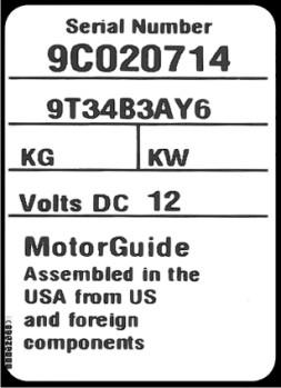 Srjnumeron kirjminen YLEISTIETOJA Kirj srjnumero muistiin myöhempää trvett vrten. Tkuut vrten täytä oheinen tkuukortti ti rekisteröi uistelumoottorisi osoitteess www.motorguide.com.