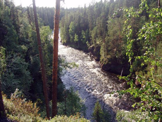 Siilastupa tilaa: 12 hengelle varustus: kamiina, kaasuliesi, paarit ja jäätuura, vesi joesta Kenraali Siilasvuon vuonna 1942 rakennuttama tupa Jyrävä Jyrävä on Kitkajoen näyttävin köngäs, jonka