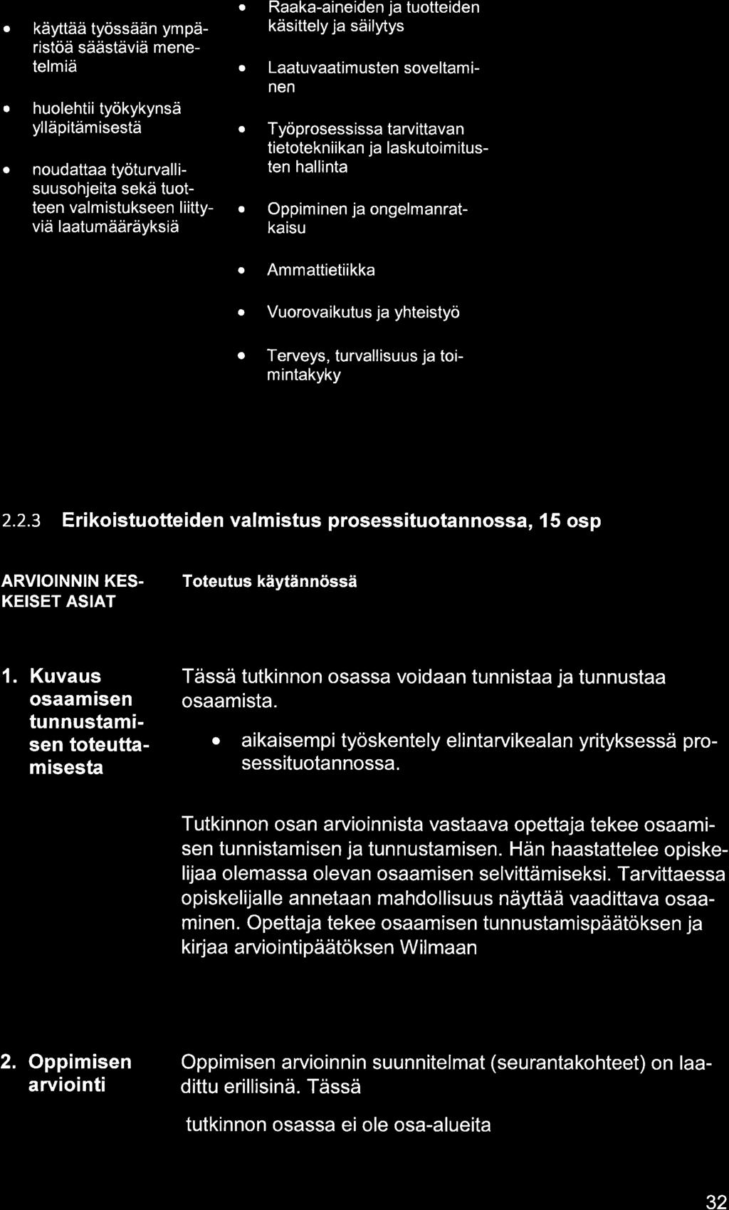 käyttää työssään ympäristöä säästäviä menetelmiä huolehtii työkykynsä ylläpitämisestä noudtt työtu rvll i- suusohjeit sekä tuotteen vlmistukseen liittyviä ltumääräyksiä Rk-ineiden j tuotteiden