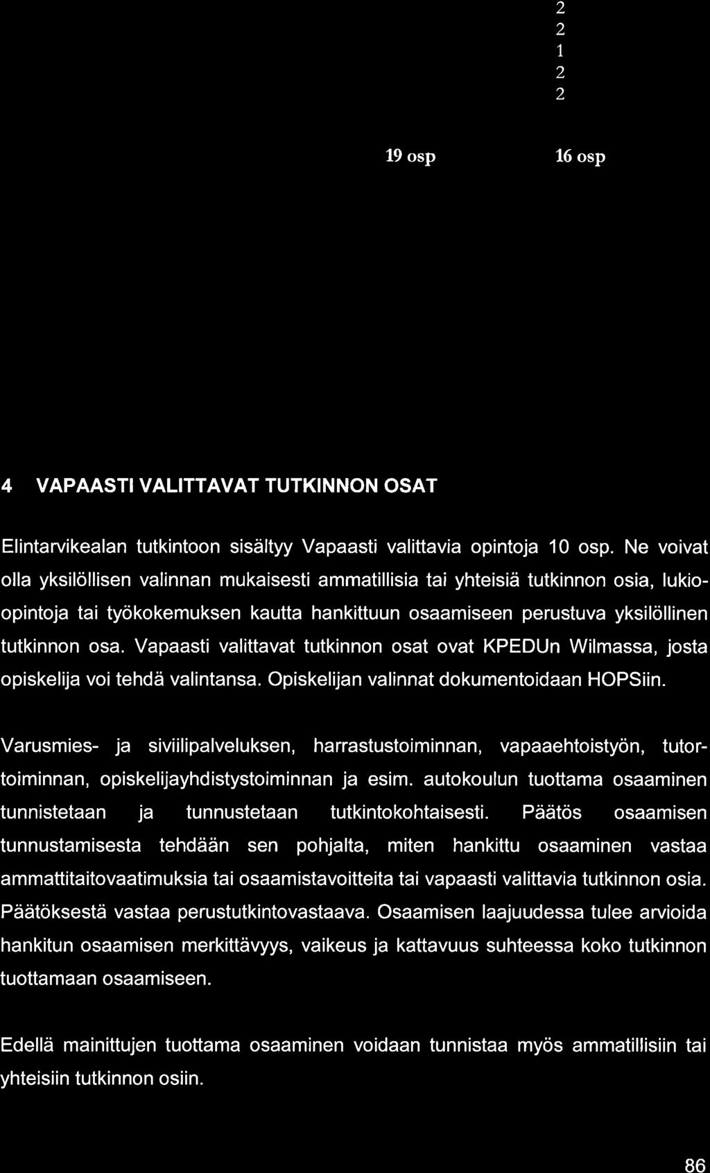 Koulutuksen jägesøjànitse päättämille vlinnisille osmistvoitteille määriteltààr' osmisen rviointi j ljuus osmispisteinä.