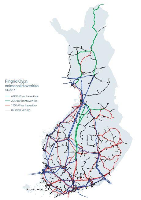 Kantaverkko Sähkönsiirron runkoverkko, johon ovat liittyneet pääasiassa suuret voimalaitokset