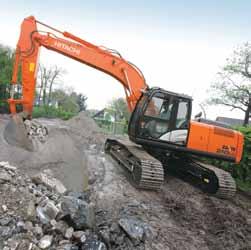 Koviin työolosuhteisiin rakennettu. Kestävät osat Uusi ZAXIS 210 on suunniteltu työskentelemään kaikkein vaativimmissa olosuhteissa.