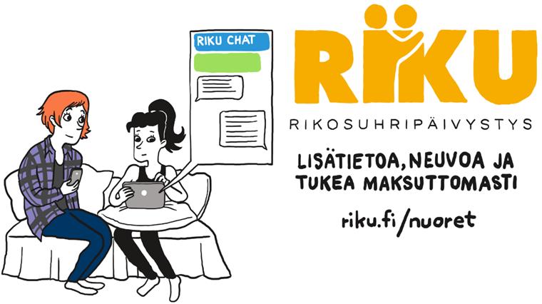 17 14) B, Rikosuhripäivystyksen tehtävänä on auttaa rikoksen uhreja, heidän läheisiään tai rikosasiassa todistavia. RIKU tarjoaa käytännön neuvoja ja tukea sekä tietoa rikosasioissa.