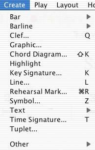 SIBELIUS 3 JA CREATE-VALIKKO Matti Ruippo 2004 Tässä oppaassa esitellään Sibeliuksen keskeisimmän valikon, Create, toimintaa.