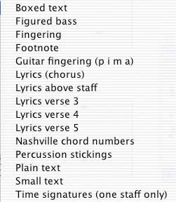 Text 1. Create>Text>Chord Symbol (apple K) 2. osoita halutun nuotin yläpuolella 3. kirjoita sointumerkki (b tekee alennusmerkin ja # korotusmerkin) tai 4.