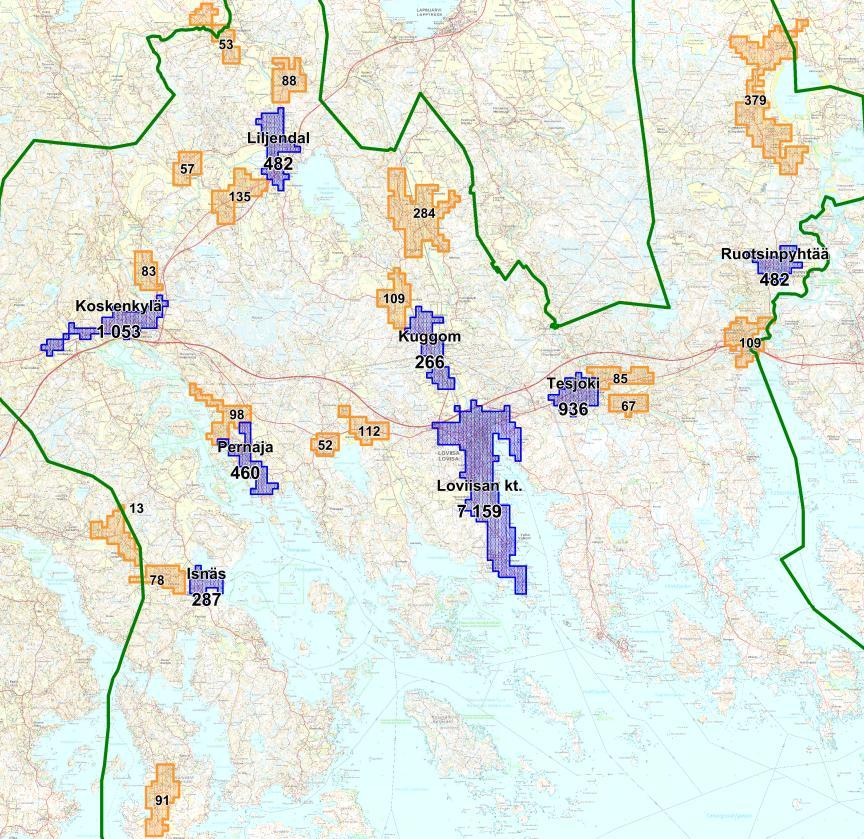 LOVIISA Väestömäärä nykyisin n. 15 200 asukasta ja sen on ennustettu säilyvän lähes ennallaan (Tilastokeskuksen väestöennuste 15 600 asukasta vuodeksi 2030).