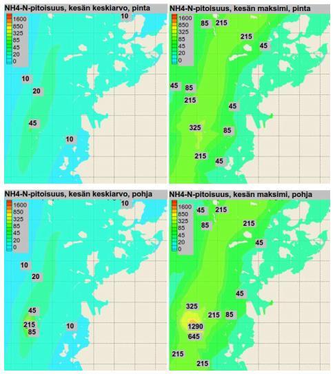 41 heisissä vesissä keskimäärin 10 20 µg/l. Maksimipitoisuus Natura-alueella saattaa kuitenkin lyhytaikaisesti nousta 215 µg/l (kuva 7-1).