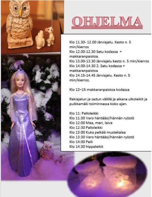 ja kaikennäköisiä elämyksiä. Lapset pääsivät yhdessä perheensä kanssa kokemaan, katsomaan ja nauttimaan kulttuurista sekä liikunnasta. Heillä oli myös paikalla viittomakielen tulkki.