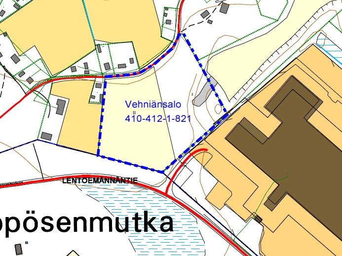 1.3 Suunnittelutehtävän määrittely ja tavoitteet Kiinteistö Vehniänsalo on kunnan omistuksessa.