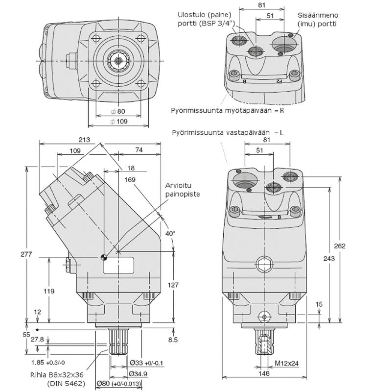 PARKER F2-70/70 2-Piiripumppuja Parker F2-70/70 (70 +70l/min 1000rpm) on muun muassa vaativaan puutavara-autokäyttöön suunniteltu, luotettava ja tehokas 2-Piiripumppu.