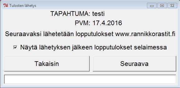 3) Syötä suunnistajan nimi (Sukunimi Etunimi) ja valitse "Ei aikaa" 4) Valitse Lisää 3.