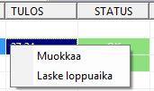 Kilpailija syötetään vahingossa väärälle radalle Kilpailijan voi siirtää toiselle radalle valitsemalla kyseinen kilpailija listasta, painamalla hiiren oikeata näppäintä ja valitsemalla Siirrä radalle