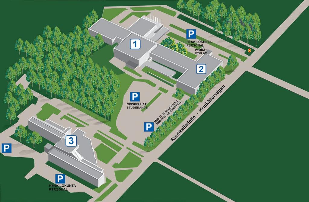 Hansa-kampus Ruutikellarintie 2-4 1 2 3 Liiketalous ja viestintä IT ja turvallisuus