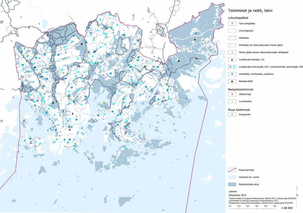 169 bulevardien, kävely-yhteyksien, merenrantapromenadien, kapeiden luontokaistaleiden, vihervöiden ja viherkäytävien välityksellä.