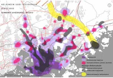 177 Sisempänä Helsinkiä, missä merimaisemaa ei ole tarjolla, houkuttelevuuden täytyy syntyä muuta kautta, kuten uusia innovatiivisia, vielä ideoimattomia asumismuotoja, rakennustapoja,