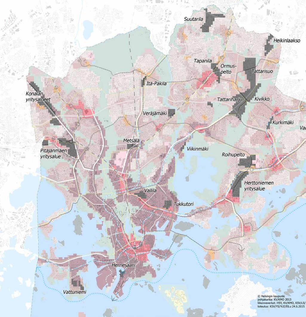 44 korostetaan Itä-Helsingin elinkeinoelämän kehittämistä. Käytännössä alue on Itä- Helsingin ainoa merkittävä yritysalue satamaa lukuun ottamatta.