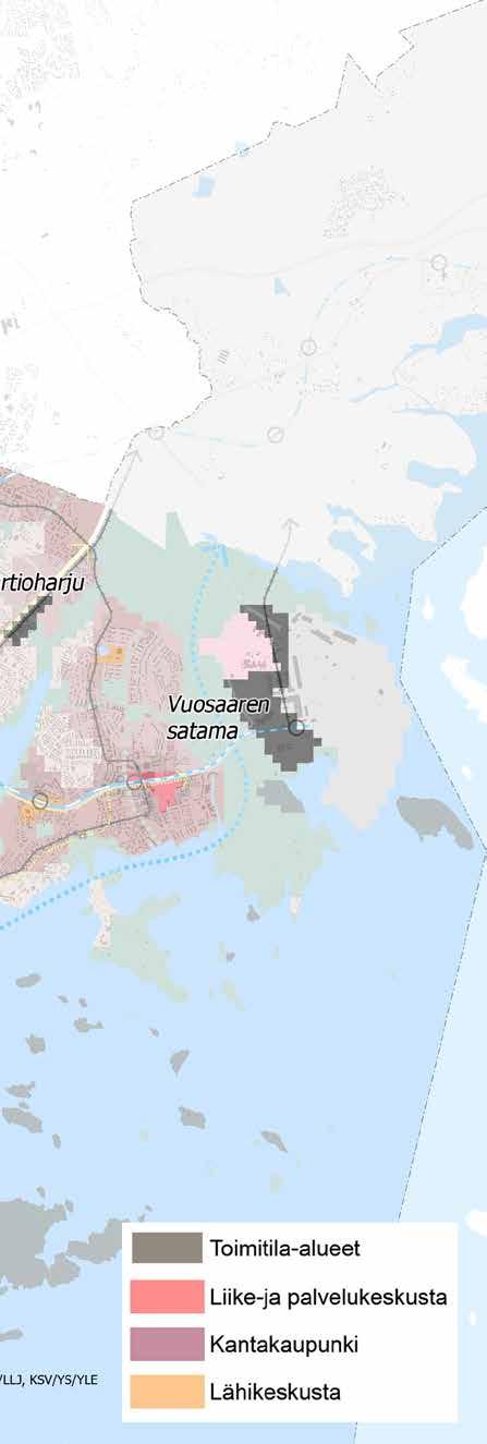 45 mahdolliseen matkustajaterminaaliin, jolle varataan tilaa laajentamalla satamaaluetta. Yleiskaavamääräys mahdollistaa myös pikaraitiotien metron sijasta.