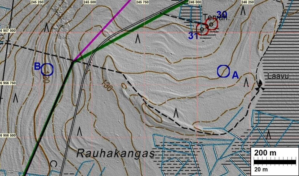 pyyntikuoppaa. Lähistöllä ei ole muita kuoppia. Löytäjien (metsäteknikko Esko Liukku ja tarkastaja Aarre Äystö) mukaan kysymyksessä ei myöskään ole sorakuoppa.