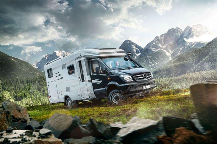 HYMER ML-T Neliveto Nelivetoinen ML-T selviää helposti vaikeista tieolosuhteista, lumesta, jäästä ja sorateistä.