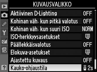 Itselaukaisimen ja kauko-ohjaimen käyttötilat Itselaukaisinta ja lisävarusteena saatavaa ML-L3 -kauko-ohjainta (0 281) voidaan käyttää omakuvien ottamiseen tai vähentämään kameran tärinää.