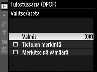 Tuo nykyinen kuva näkyviin koko näytön kokoisena painamalla X-painiketta. Valitse nykyinen kuva tulostusta varten pitämällä W-painike pohjassa ja paina 1.