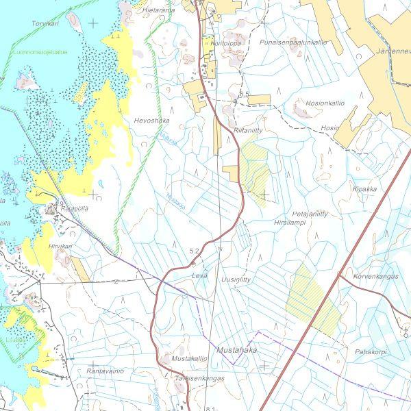 alueen nimi: Pohjanmaan rantatie - Sunintie E (RKY 2009) pääas. pääas. kylä/k.