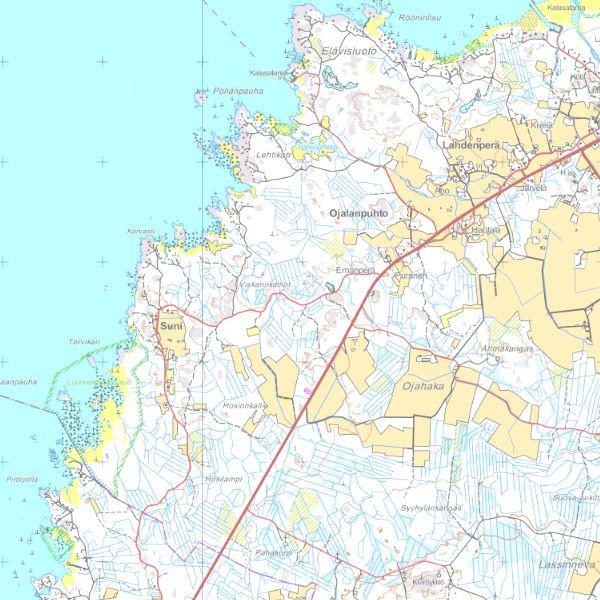 alueen nimi: Pohjanmaan rantatie - Sunintie P (RKY 2009) pääas. pääas. kylä/k.