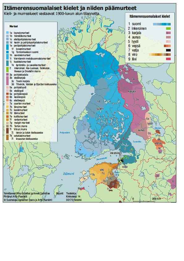 Kielihistoriallinen tausta MUINAISKARJALA itäiset ims.