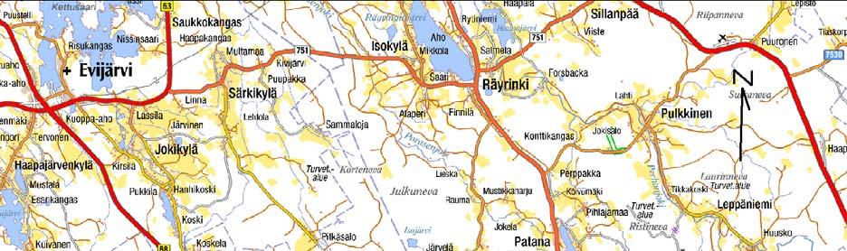 2 TIEDOT HANKKEESTA 2.1 Hankkeen sijainti Iso-Saapasneva sijaitsee Lappajärven kunnassa noin 10 km Lappajärven keskustaajamasta pohjoiskoilliseen (Kuva 1).