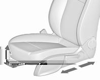 48 Istuimet, turvajärjestelmät Istuimen säätö 9 Vaara Istu vähintään 25 cm:n päässä ohjauspyörästä, jotta turvatyyny voi laueta turvallisesti.