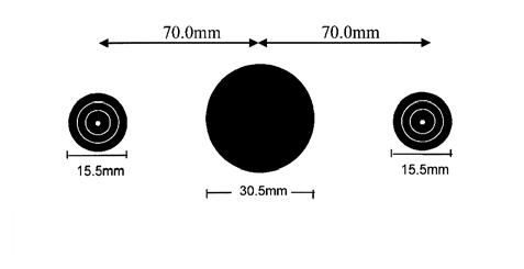 8 rengas 7 rengas 6 rengas 5,5 mm (± 0,1 mm) 20,5 mm (± 0,1 mm) 25,5 mm (± 0,1 mm) 3 rengas 2 rengas 1 rengas 40,5 mm (± 0,1 mm) 45,5 mm (± 0,1 mm) 50,5 mm (± 0,1 mm)