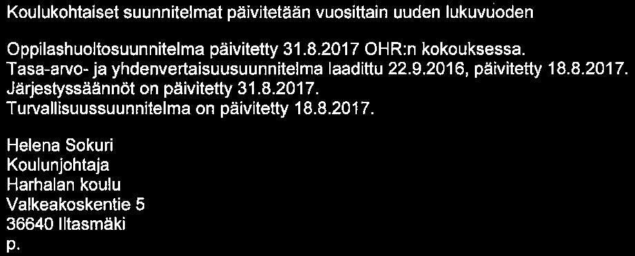 Järjestyssäännöt on päivitetty 31. 8. 2017.