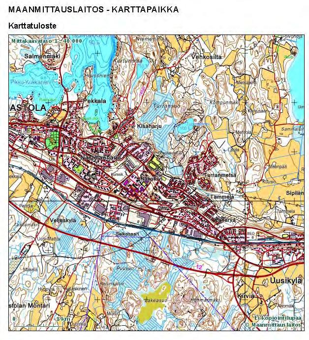 4 LIITE 1 Selkosaaren palstan yleissijainti nauhataajaman eteläpuolella.