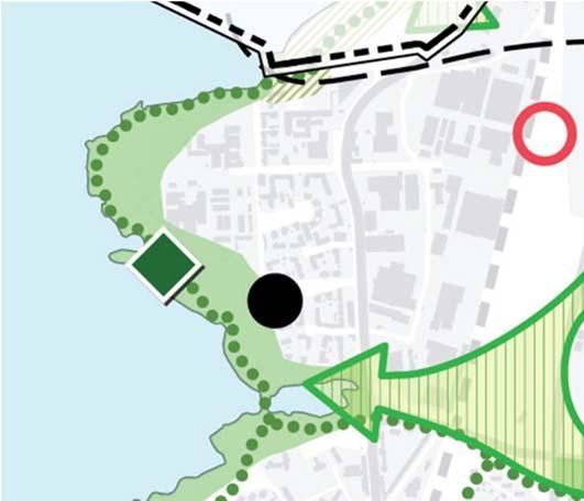 20 Kartta 2. Viherympäristö- ja vapaa-ajanpalvelut KESKUSPUISTOVERKOSTO KAUPUNGINOSAPUISTO Alueella sijaitsee asemakaavan mukainen kaupunginosapuisto.