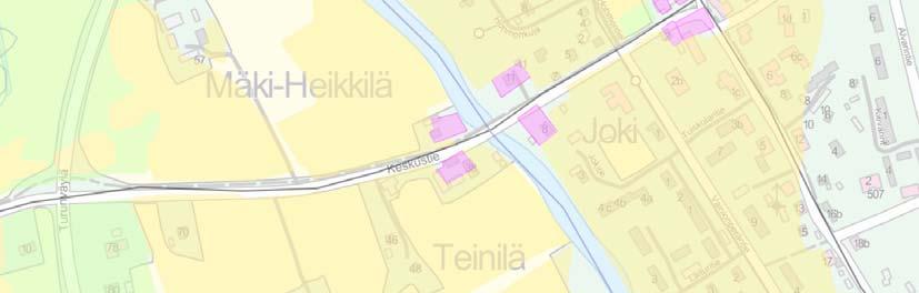 Vanha asuinrakennus ja kaksi aittaa olivat olemassa vielä 1980luvulla.