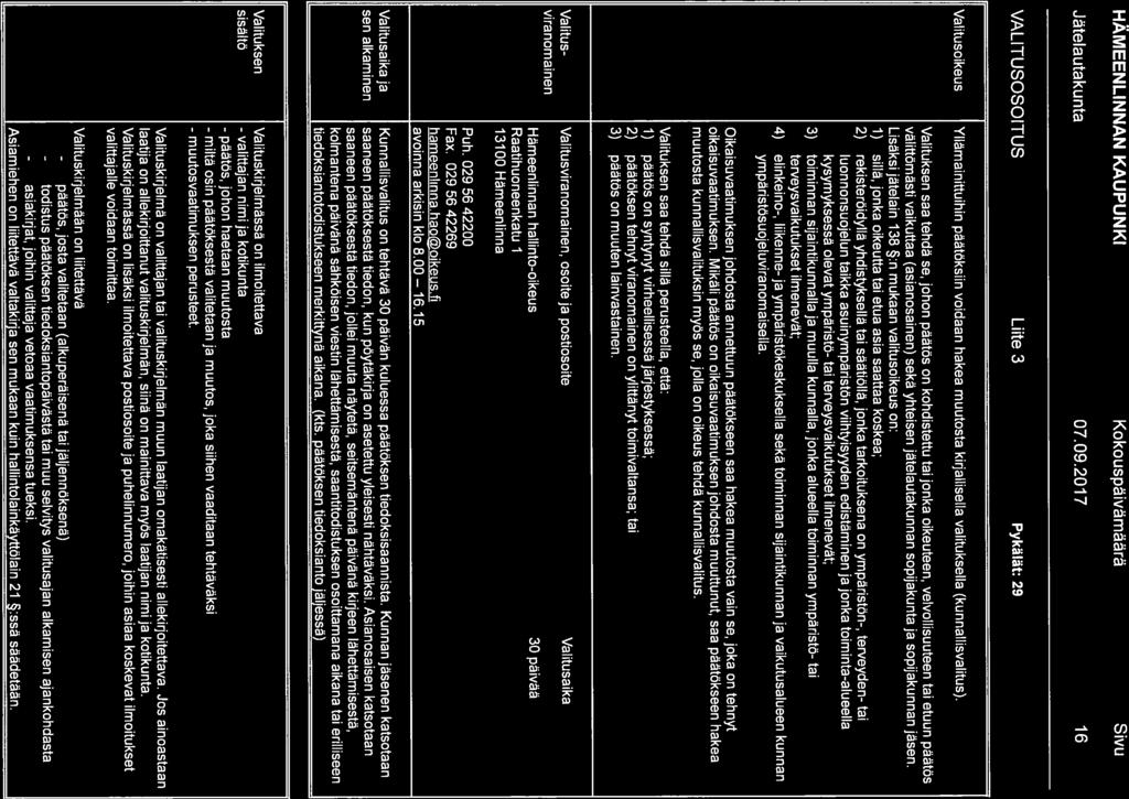- päätös, - miltä - todistus HÄMEENLINNAN KAUPUNKI Kokouspäivämäärä Sivu Jatelautakunta 07.09.
