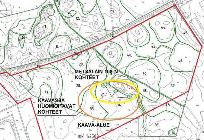 214005190 9 Asemakaavan selostus Ympäristökeskus 28.03.2017 Alueelle on tehty luontoselvitys kesällä 2014. Kaavassa on huomioitu selvityksessä esitetyt kaavassa huomioitavat kohteet.